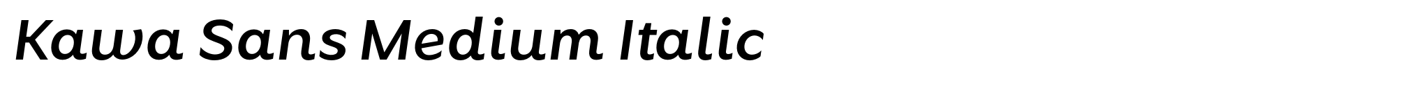 Kawa Sans Medium Italic image